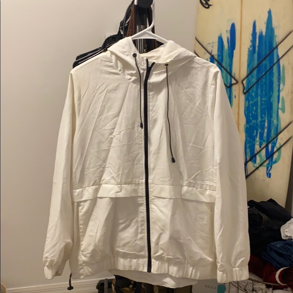 white wind breaker